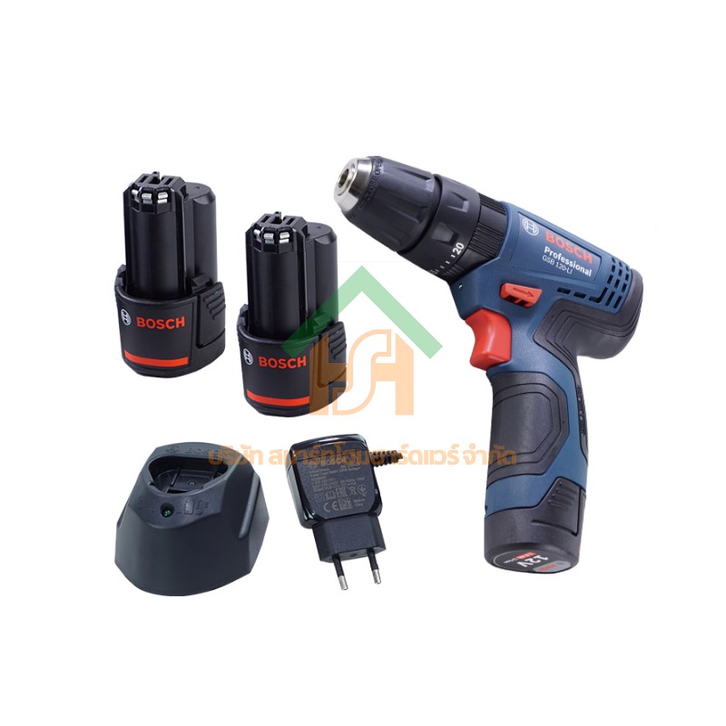 BOSCH บ๊อช บอช บอส สว่าน สว่านกระแทก GSB 120Li ไร้สาย12V GSB120Li ไร้สาย 12โวลท์ (Standard Set) BOSCH.GSB06