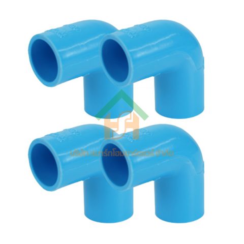 ข้องอ พีวีซี ข้องอพีวีซี ข้องอหนา PVC ข้องอPVC 90องศา ขนาด 1/2" (สี่หุน) จำนวน 4 ชิ้น/แพ็ค : ดี.เอส.เอ.ไอ (DSAI) DSAI.SET.010