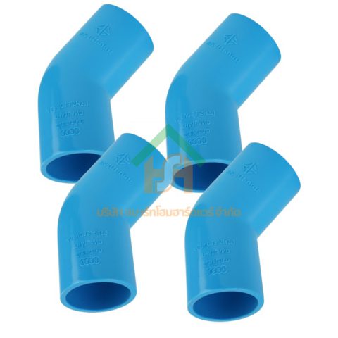 ข้องอ พีวีซี ข้องอพีวีซี ข้องอหนา PVC ข้องอPVC 45องศา ขนาด 1.1/2" (1นิ้วครึ่ง) จำนวน 4 ชิ้น/แพ็ค : ดี.เอส.เอ.ไอ (DSAI) DSAI.SET.031