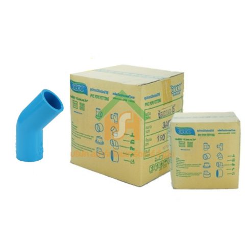 ข้องอ พีวีซี ข้องอพีวีซี ข้องอหนา PVC ข้องอPVC 45องศา ขนาด 3/4" (6หุน): ดี.เอส.เอ.ไอ (DSAI) DSAI029