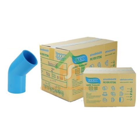 ข้องอ พีวีซี ข้องอพีวีซี ข้องอหนา PVC ข้องอPVC 45องศา ขนาด 2" (2 นิ้ว) : ดี.เอส.เอ.ไอ (DSAI) DSAI032