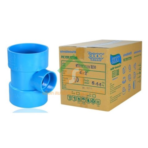 สามตาบางลด สามทางลดบาง สามตาลดบาง สามทางบางลด พีวีซี PVC ขนาด 4"x2" (4นิ้ว ลด 2นิ้ว) : ดี.เอส.เอ.ไอ (DSAI) DSAI151