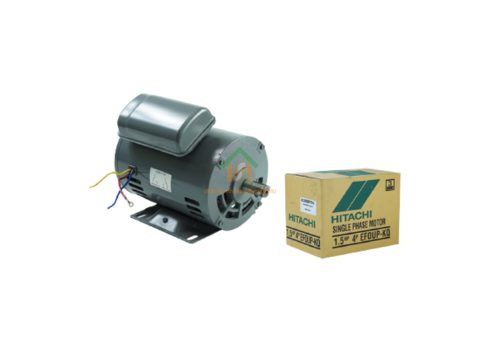 มอเตอร์ ฮิตาชิ HITACHI มอเตอร์ไฟฟ้า 1.5HP(1.10kw) 4Pole 1เฟส(220V) รุ่น EFOUP-KQคาปาซิเตอร์สตาร์ท 412008TT01 HIM07