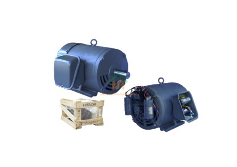 มอเตอร์ ฮิตาชิ HITACHI มอเตอร์ไฟฟ้า 10.0HP(7.50kw) 4Pole 1เฟส(220V) รุ่น EFOUP-KQ คาปาซิเตอร์สตาร์ท 412013TT01 HIM12