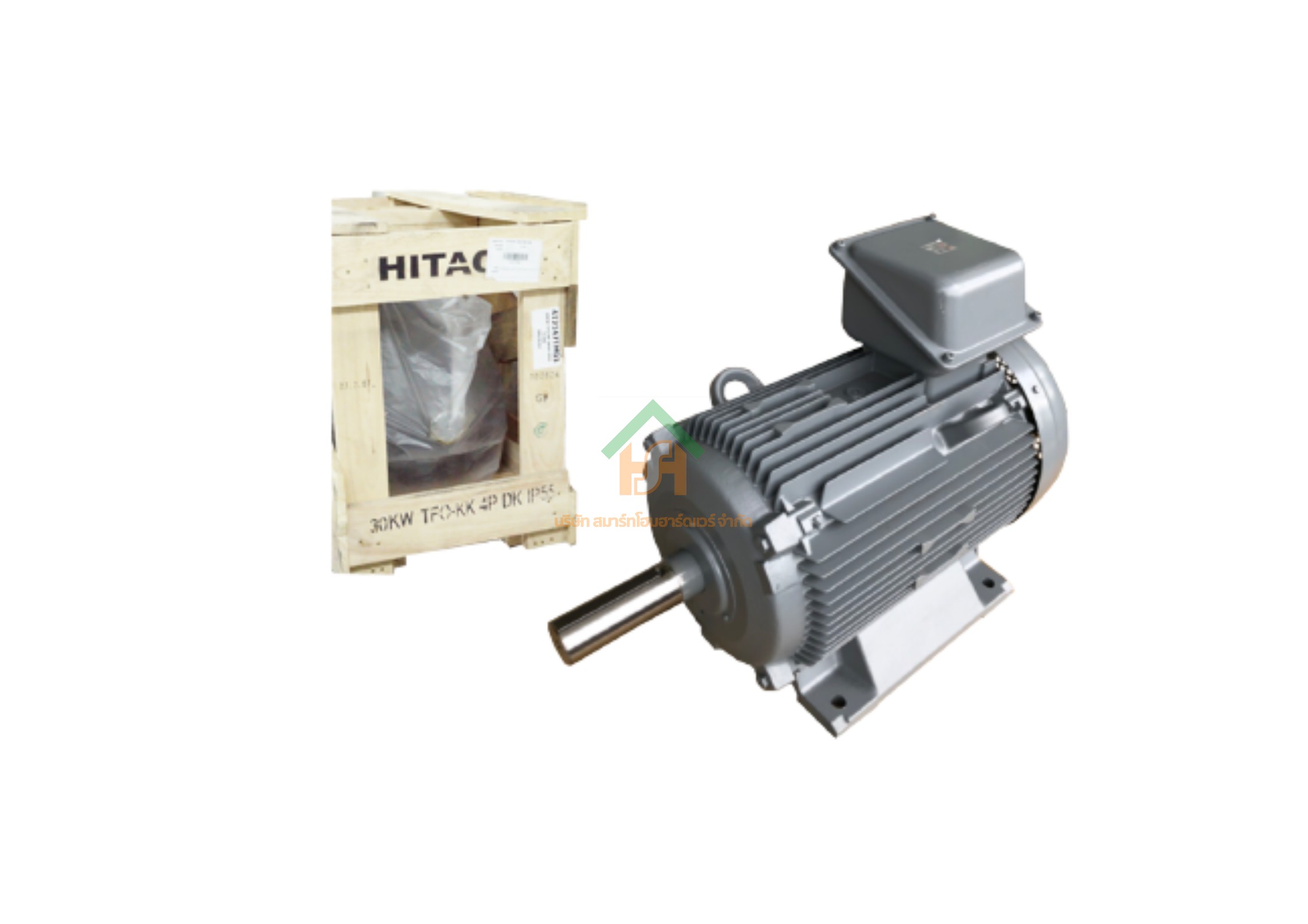 มอเตอร์ ฮิตาชิ HITACHI มอเตอร์ไฟฟ้า 20.0HP(15.00kw) 4Pole 3เฟส(380/415V) รุ่น TFO-KK ขาตั้ง 412101TM03 HIM24