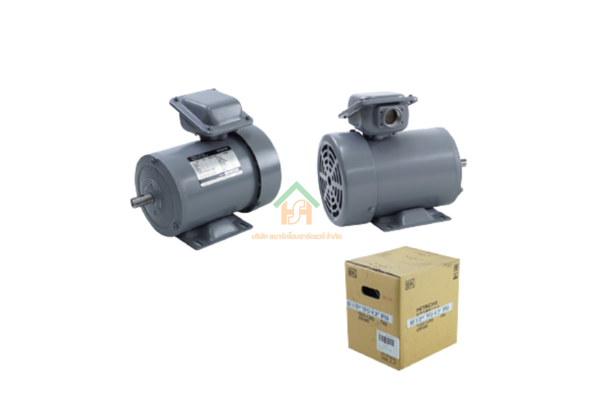 มอเตอร์ ฮิตาชิ HITACHI มอเตอร์ไฟฟ้า 1/2HP(0.40kw) 2Pole 3เฟส(220/380V) รุ่น TFO-K ขาตั้ง 412086TR03 HIM26