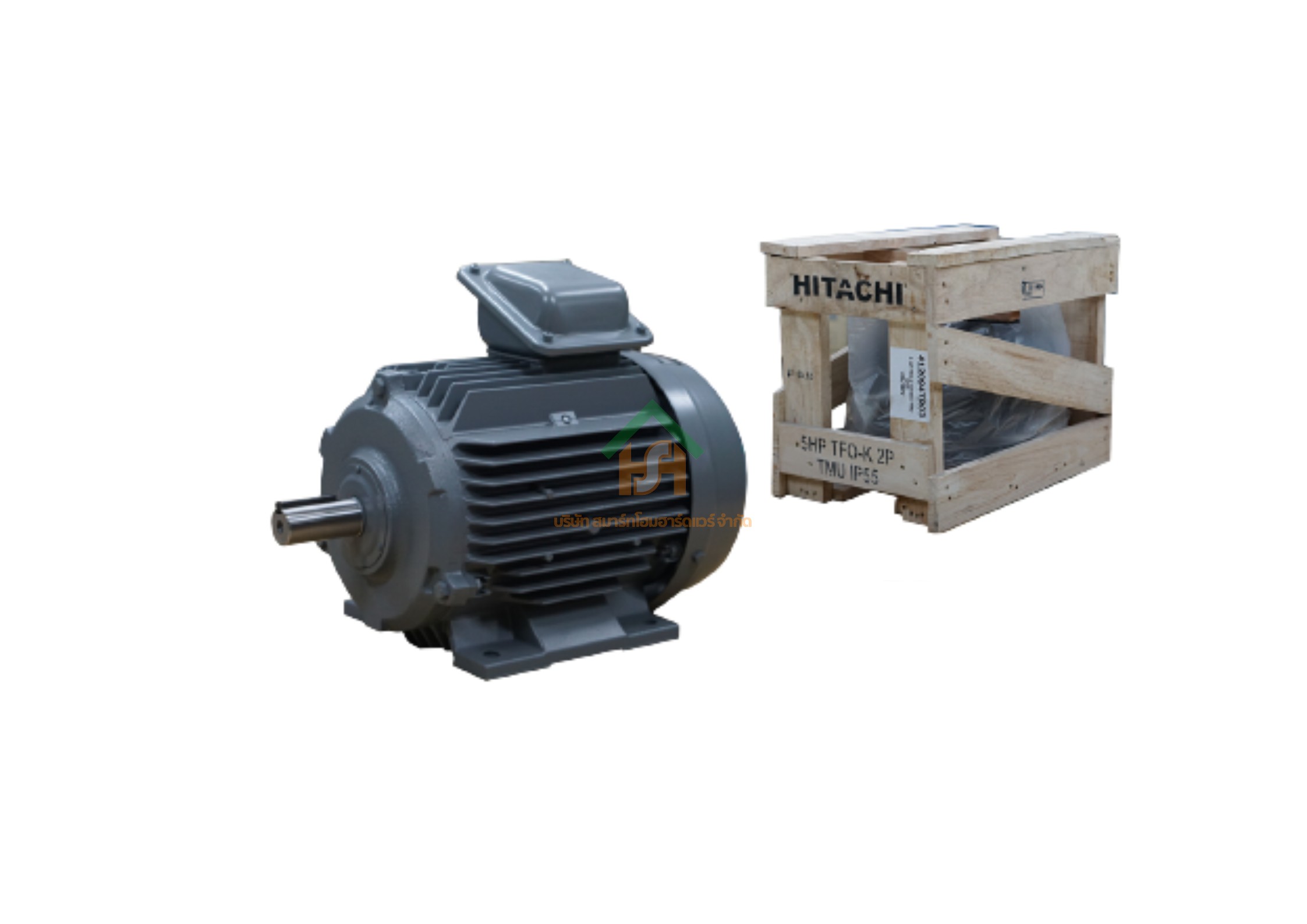 มอเตอร์ ฮิตาชิ HITACHI มอเตอร์ไฟฟ้า 3.0HP(2.20kw) 2Pole 3เฟส(220/380V) รุ่น TFO-K ขาตั้ง 412093TR03 HIM29