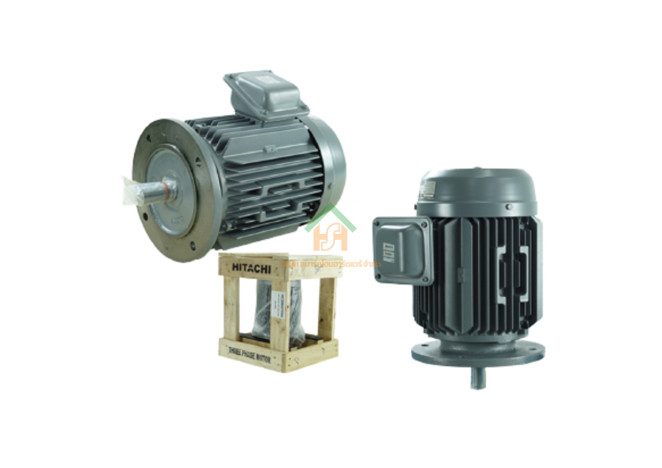 มอเตอร์ ฮิตาชิ HITACHI มอเตอร์ไฟฟ้า 1.0HP(0.75kw) 4Pole 3เฟส(220/380V) รุ่น VTFO-K หน้าจาน 412088TT02 HIM36