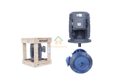 มอเตอร์ ฮิตาชิ HITACHI มอเตอร์ไฟฟ้า 5.0HP(3.70kw) 4Pole 3เฟส(220/380V) รุ่น VTFO-K หน้าจาน 412091TT02 HIM39