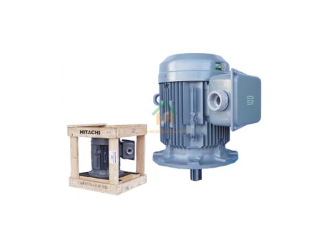 มอเตอร์ ฮิตาชิ HITACHI มอเตอร์ไฟฟ้า 7.5HP(5.50kw) 4Pole 3เฟส(380/415V) รุ่น VTFO-KK หน้าจาน 412109TT04 HIM40