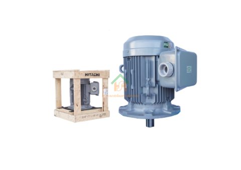 มอเตอร์ ฮิตาชิ HITACHI มอเตอร์ไฟฟ้า 10.0HP(7.5kw) 4Pole 3เฟส(380/415V) รุ่น VTFO-KK หน้าจาน 412110TT03 HIM41