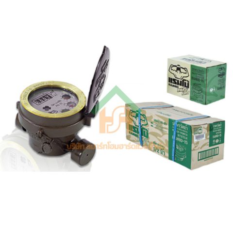 มิเตอร์น้ำ มาตรวัดน้ำ ทองเหลืองแท้ แรมโบ้ ขนาด 1/2"(สี่หุน) , RAMBO Water Meter RAMBO.01