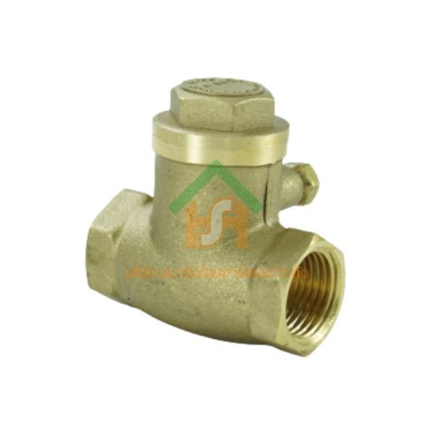 สวิงเช็ควาล์วซันวา SANWA ขนาด 1/2 (สี่หุน) 1ตัว สวิงเช็กวาว สวิงเช็วาวล์ ซันวา ซันว่า ทองเหลือง จำนวน 1 ชิ้น SANWA.SET.22