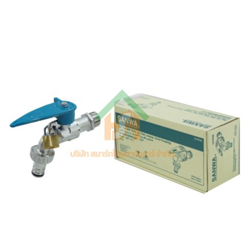 ก๊อกซันวา SANWA สนามกุญแจ ขนาด 1/2 (สี่หุน) ก๊อก ก้อก ก๊อกน้ำ กอกน้ำ ก้อกน้ำ ซันวา ซันว่า ทองเหลือง SANWA12