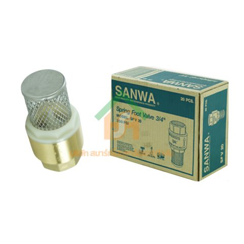 สปริงฟุตวาล์วซันวา SANWA ขนาด 3/4 (6หุน) สปริงฟุตวาวล์ สปริงฟุตวาว สปริงฟุตวาล ซันวา ซันว่า ทองเหลือง SANWA31