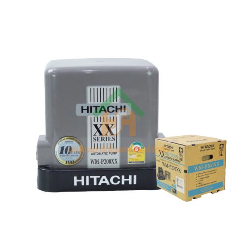 ปั๊มน้ำฮิตาชิ Hitachi ชนิดแรงดันคงที่ รุ่น WM-P200XX ขนาด 200 วัตต์ ปั๊มน้ำราคาถูก ถังเหลี่ยม WM-P200XX