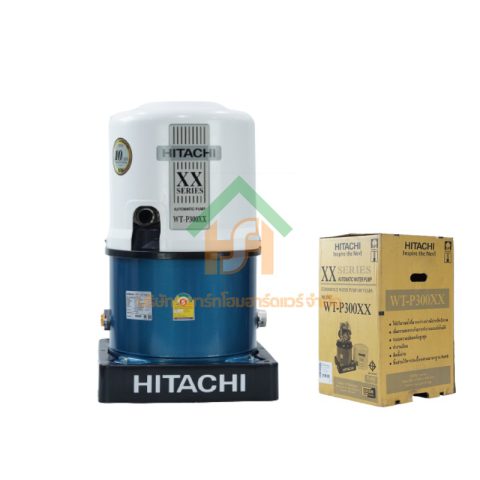 ปั๊มน้ำฮิตาชิ Hitachi ชนิดแรงดัน รุ่น WT-P300XX ขนาด 300 วัตต์ ปั๊มน้ำราคาถูก ถังกลม WT-P300XX